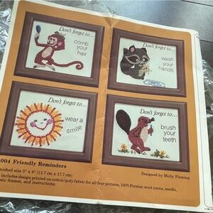 Creative Circle Vintage 1980 Bathroom Friendly Reminders Embroidery Kit